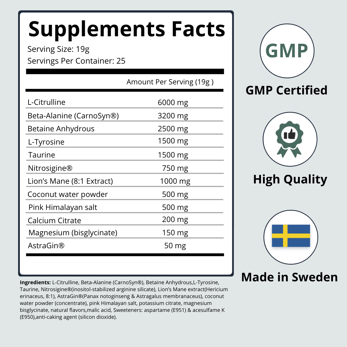 Black-Dolphine Stim Free Preworkout